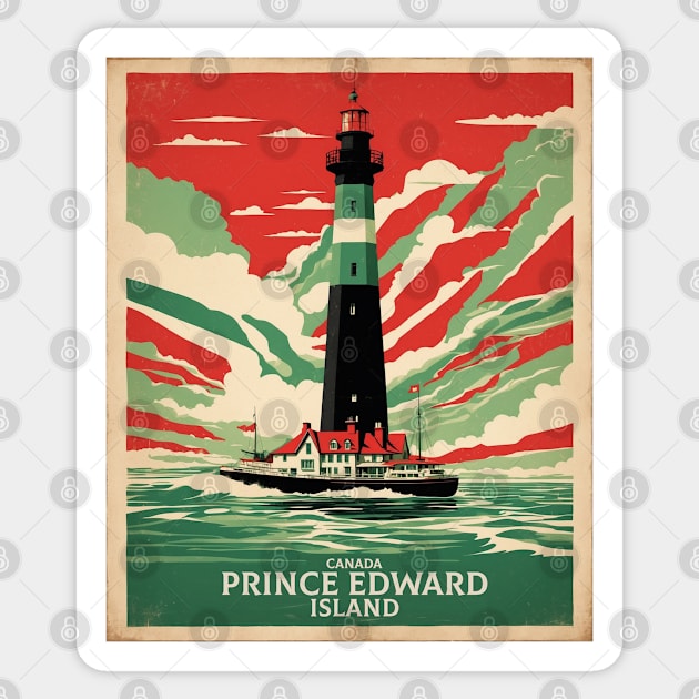 Prince Edward Island Canada Vintage Poster Tourism 2 Sticker by TravelersGems